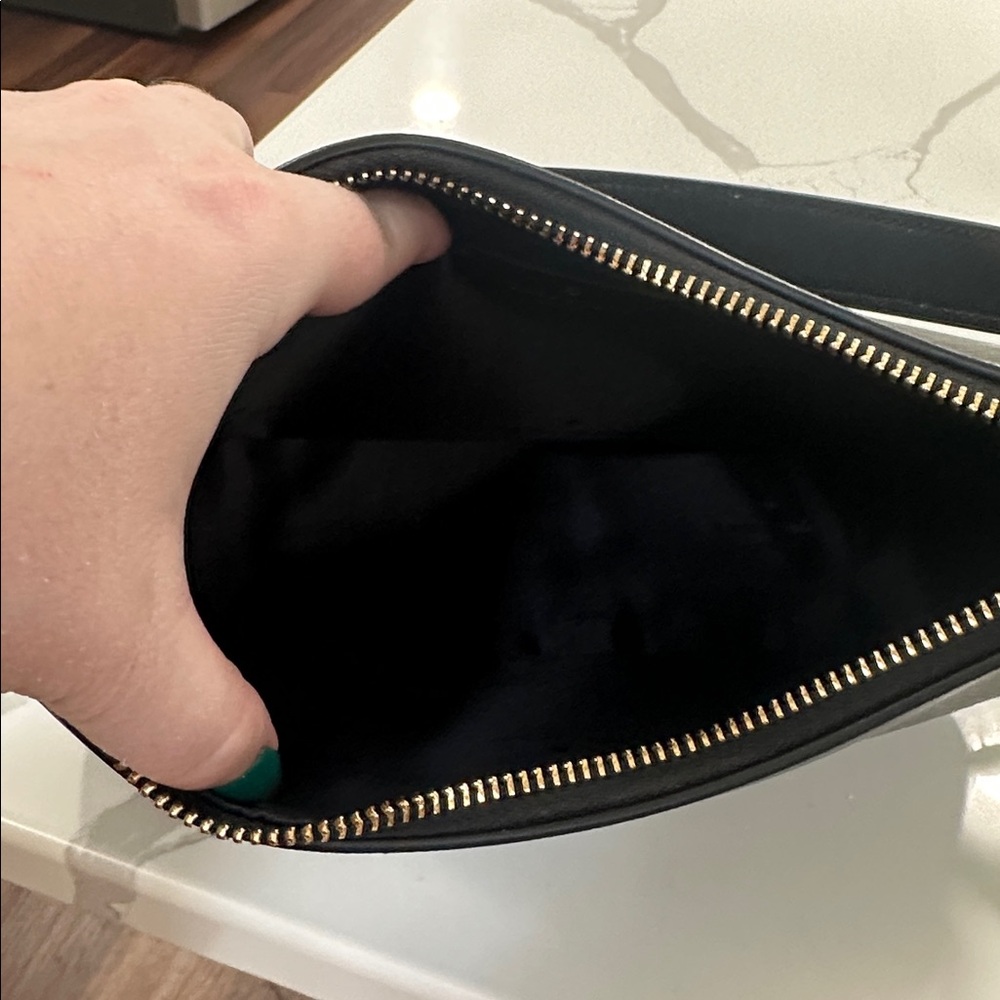 kate spade Black Leather Shoulder Bag with Gold Accents - Picture 8 of 8
